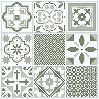 D-C-Fix Samoprzylepne Płytki Podłogowe Zielone Orientalne Płytki 30,5 X 30,5 Cm