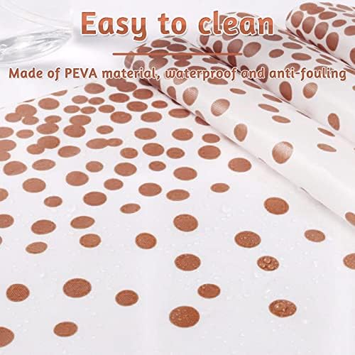 Disposable Tablecloths, 4 Pack Rose Gold Party Table Cloths, Rectangular Table Covers for Picnic Weddings Birthday Parties Halloween Christmas Baby Shower Decorations