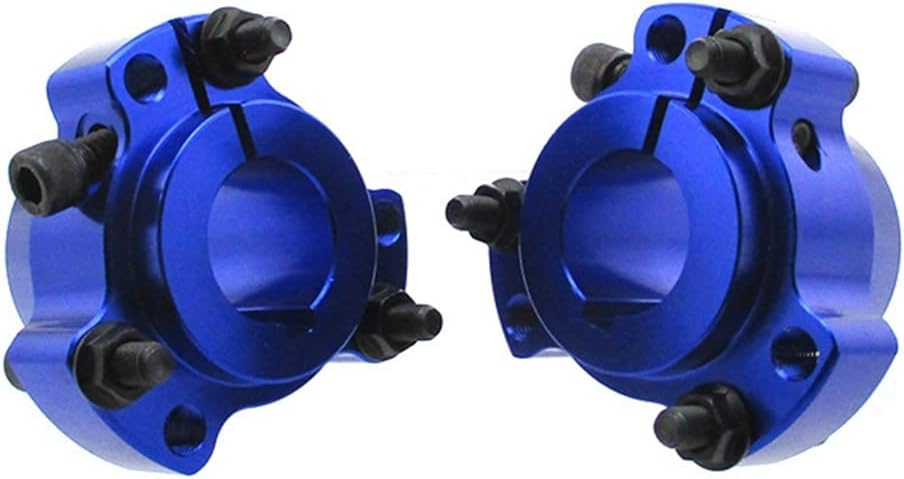 Lightened Billet Aluminum 1" 25mm Bore Rear Wheel Hub 1/4" Bolts For Go Kart Cart Drift Trike Bike (Blue)