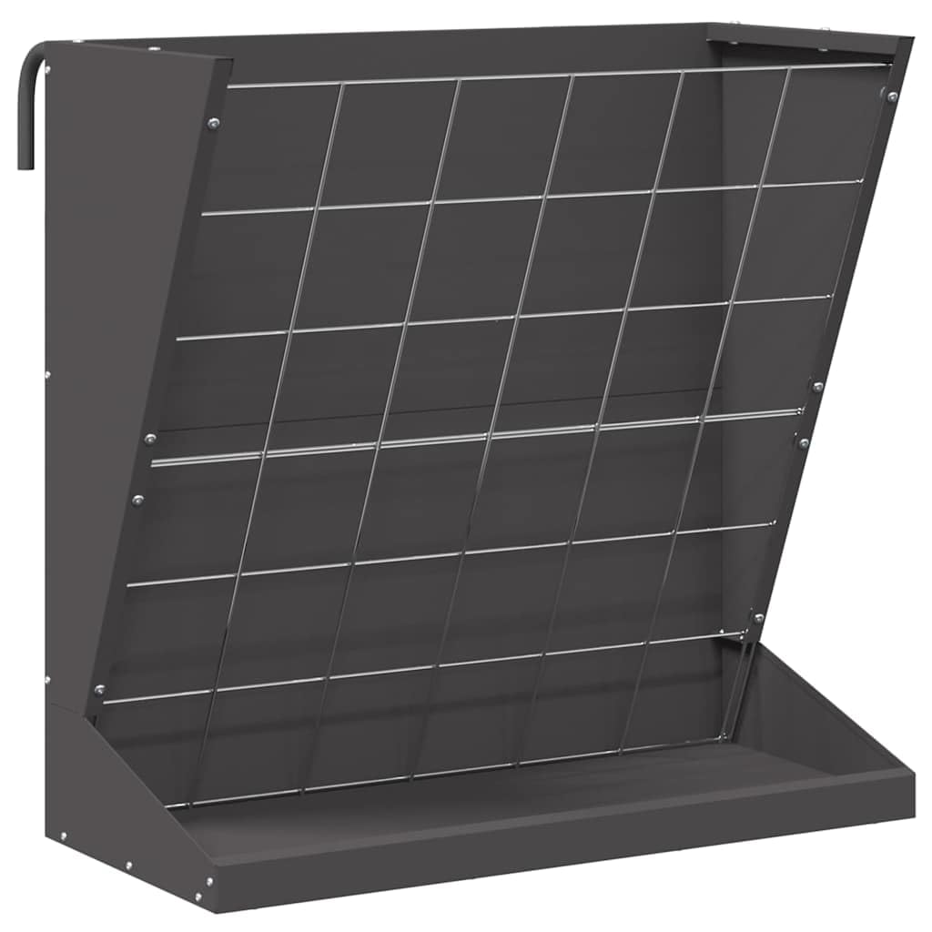 Dispenser di fieno nero 71 x 33 x 70 cm Acciaio