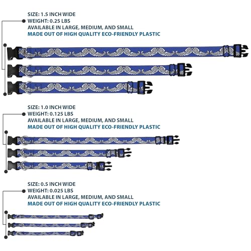 Collar de perro Buckle Down 1/2 nudos celtas azul ajustable 4