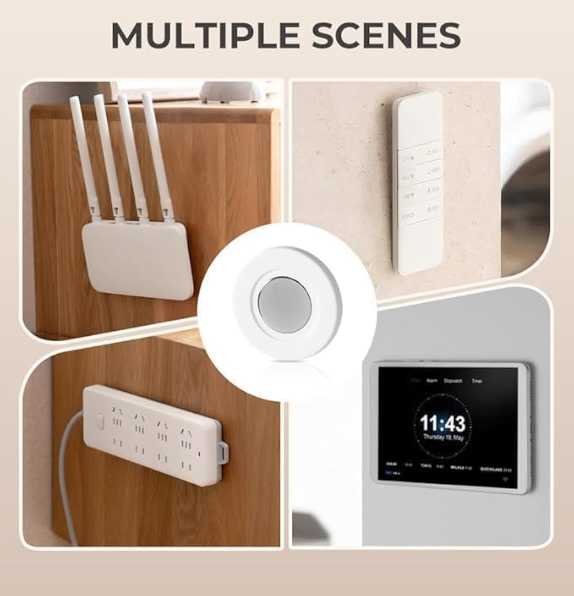 Magnetic Remote Control Holder Wall Mount, Set of 5
