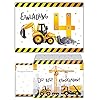Lot de 12 cartes d’invitation pour le 4ème quatrième anniversaire d’enfant avec 12 enveloppes