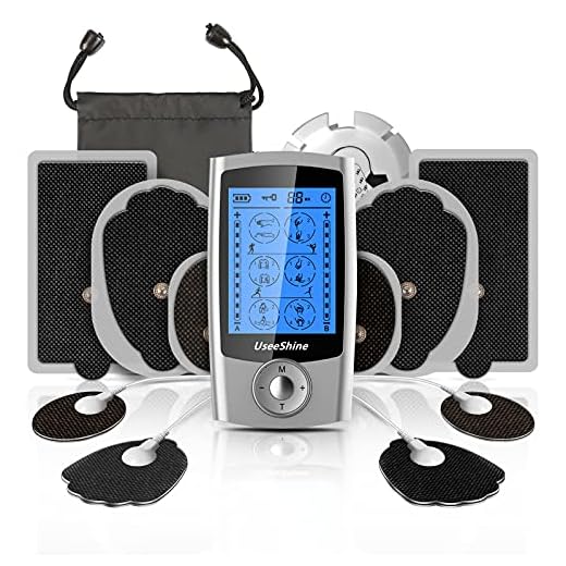 Tens EMS Unit Muscle Stimulator – Premium Muscle Massager for Abs, Back, Legs, Arms - Body Sculpting Machine with Pain Relief Effect - Muscle Stimulator with Dual Channel – Compact and Lightweight