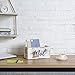 MyGift Mail Holder Storage Organizer Box Whitewashed Wood with MAIL Script Design, Desktop Letters, Bills, Notes and Postcard Bin for Home Office Dorm Room