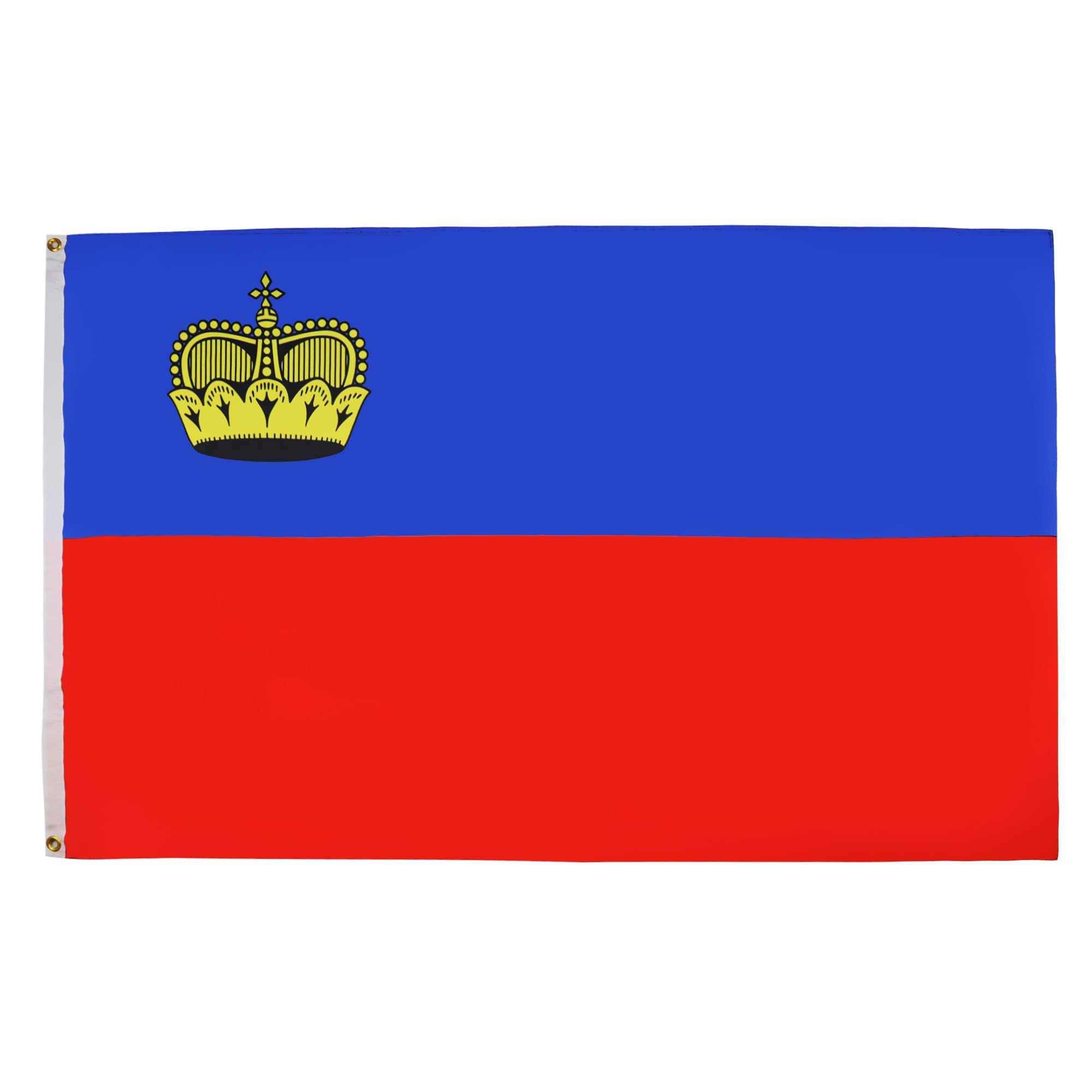 AZ FLAG, Liechtenstein Flag, 3x5 Ft, 100D Polyester Landtag Banner with Two Metal Grommets, Fade Resistant, Vivid Colors