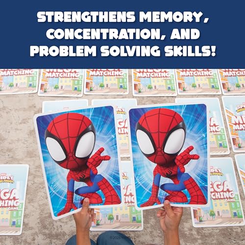Image of Giant Matching Card Game Spider-Man, Memory Game, Jumbo Playing Cards, 3+ | Marvel Toys, Giant Card Games, Family Game Night, Travel Games, Playing Cards, Screen-Free, Travel Game, Holiday Game
