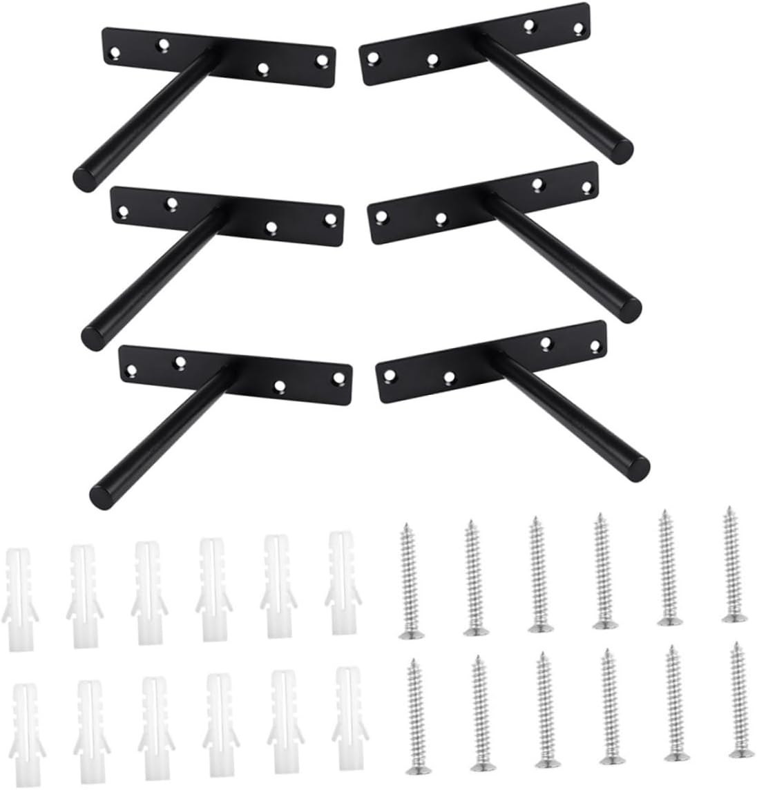 6 Sets Invisible Shelf Brackets Heavy Duty Blind Support Brackets for Wall Mounted Floating Shelves Durable Easy Installation for DIY Bookshelf Storage
