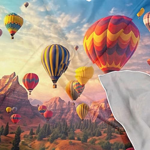 Hot Air Balloons Silk Scarf Women's Fashion Square Satin Headscarf Neck Scarf Head Hair Wraps 23.6 Inches4