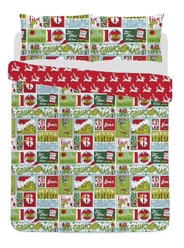 The Grinch Bedding Duvet cover set Xmas Double Bed Set