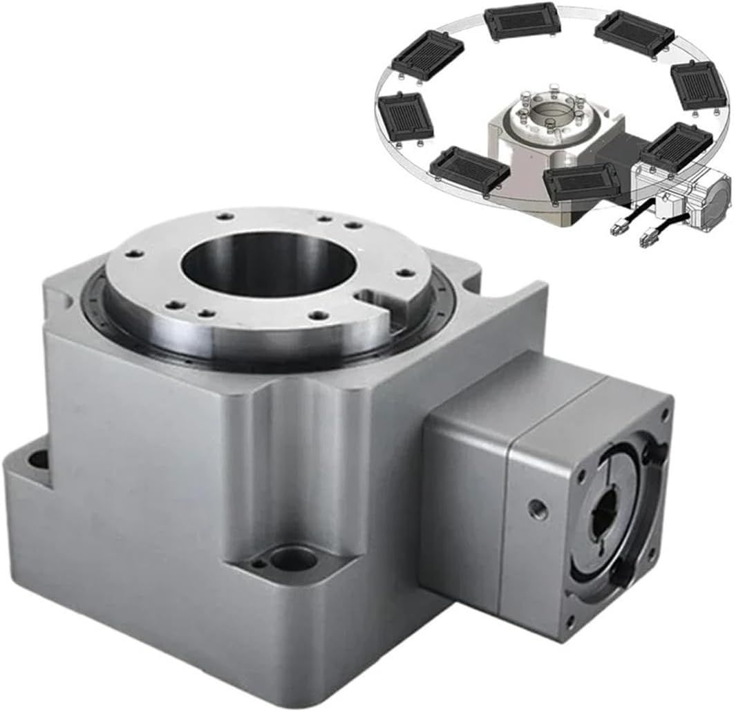High Duty Circular Locator Hollow Rotary Table Reducer Electric Platform Indexing Plate DD Motor Cam Splitter(165 Table-150kg Load,12.7mm Input)