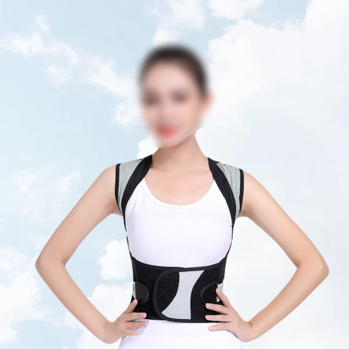 Breathable Hunchback Correction Belt Back Posture Support for Men and Women Lightweight Design for Improved Sitting Posture and Relief from Back Pain