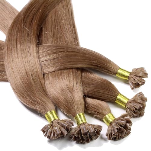 Hair2Heart 25 x 0,5g extensions cheveux keratine à chaud - 30cm, #14 Blond foncé, lisse