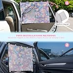 Galaxy Star Magnetic Car Side Window Shade for Family Cars, 1 Piece Double Layer Blackout Sunshade with UV Protection for Kids - Image 5