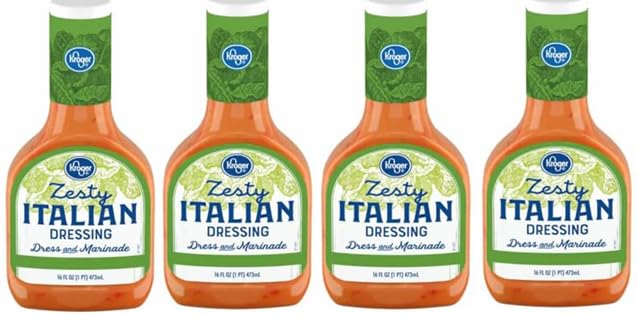 Zesty Italian Salad Dressing (4 Bottles, 16 oz. Each)