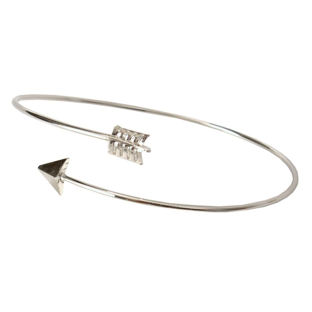 Simple Fashion Women Punk Cuff Arrow Alloy Bangle Bracelet Jewelry Adjustable