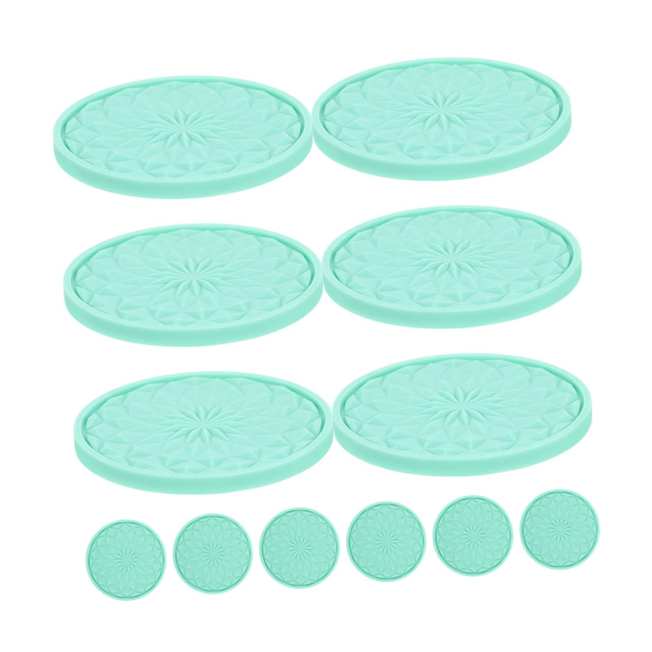 Ciieeo Water Cup Anti-Slip Mat 12pcs Car Coasters Cup Holder Coasters for Car Black