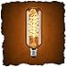 40 Watt - Vintage Antique Light Bulb - Tubular Style - Candelabra Base - Hand-Wound Spiral Tungsten Filament - Multiple Supports - Clear