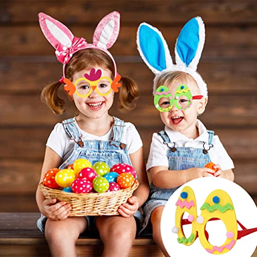 SUDNJIALQ 10 PCS Óculos com glitter de páscoa decoração adereços fotográficos suprimentos tipo 7