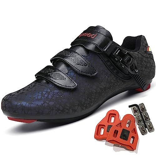 Cycling Shoes for Men Women Luminous Road Cycling Riding Shoes Peloton Shoes Breathable Cleat Compatible SPD Look Delta Indoor Cycling Shoes 3-LBlack47