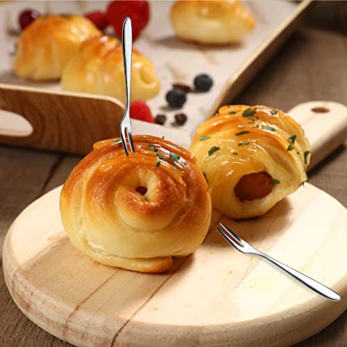 YTZJ Direct Conjunto de 4 garfos de escargot para sobremesa, bolo, salada de frutas, aperitivo, coqu