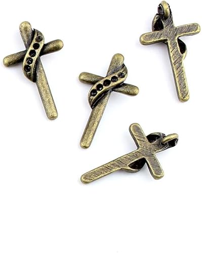 Bisutería Abalorios fl2247Cruz de bronce antiguo Craft un montón reparación suministros