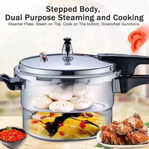 dshyuauoci Small Pressure Cooker 3 Quart,Aluminum Pressure Cooker Compatible with Gas & Induction Cooker Fast Cooking Pot Even Heat Distribution for 1-2 People by dshyuauoci - Used condition - Image 4