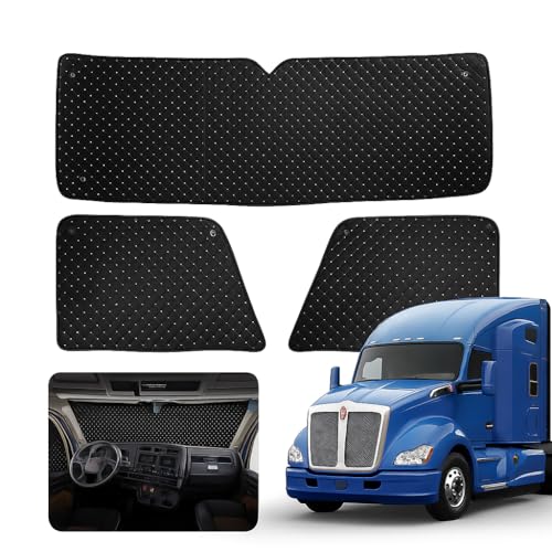 3-Layer Insulated Blackout Window Sun Shield for Kenworth T680, T880