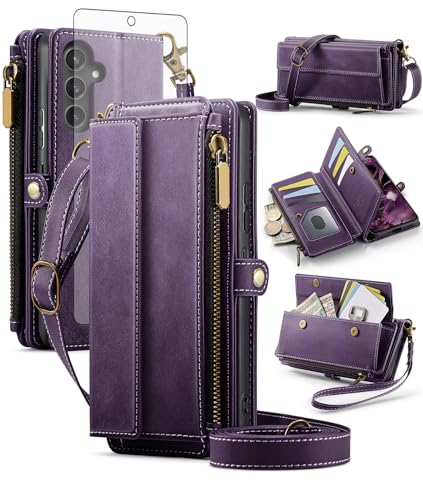 Samsung A54 5G Étui Portefeuille Asuwish Rabat Support Violet