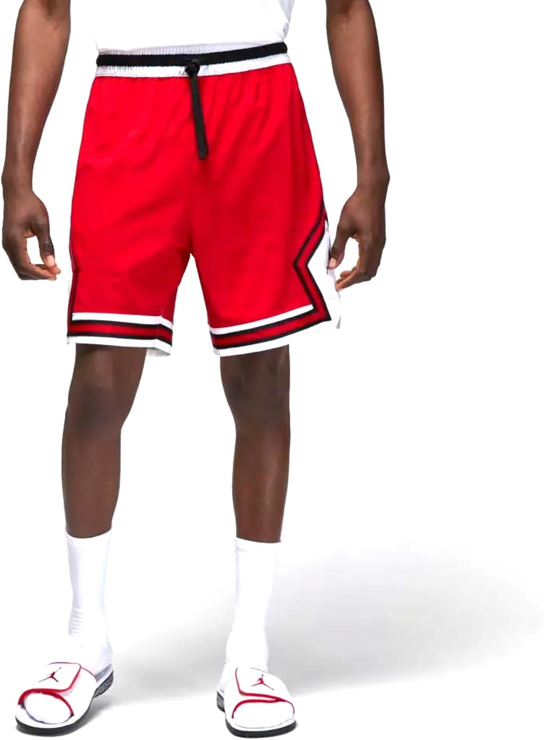 NIKE Jordan Dri-FIT Sport Men's Woven Diamond Shorts (Gym Red/Black/White/Black, FB7580-687) Size Medium