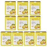 Facial mask Soothing Hydrating face masks skincare Sheet Mask for All Skin Types 10 Pack Lemon mask