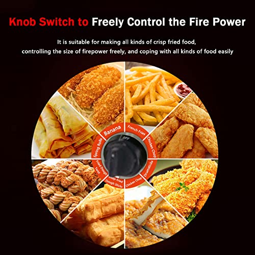 Edelstahl LPG Fritteuse, Kommerzielle Gas Fritteuse, für Chips Donuts Fisch, mit Frittierkorb und Einstellbare Feuerkraft, Schnelles Erhitzen, Antihaftbeschichtung Leicht zu Reinigen – Bild 7