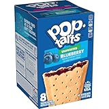 Pop-Tarts, Breakfast Toaster Pastries, Unfrosted Blueberry, Proudly Baked in the USA, 96 count (Pack of 12, 13.5 oz Boxes)