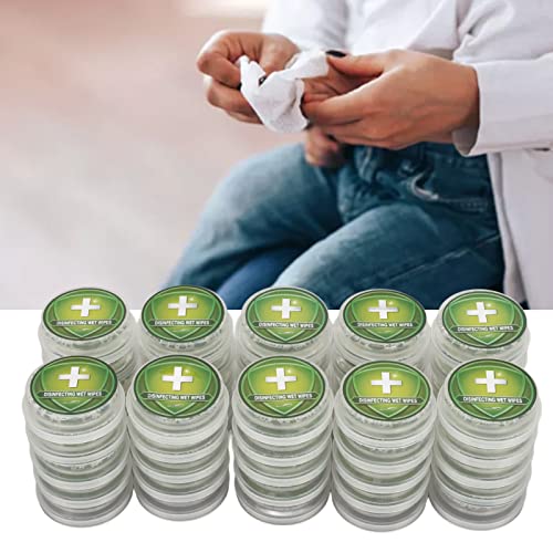 Sonew 50pcs Disposable Compressed Wipes, Individual Wrapped Press Wet Wipes Hand Towelette Compressed Towel for Travel - Image 2