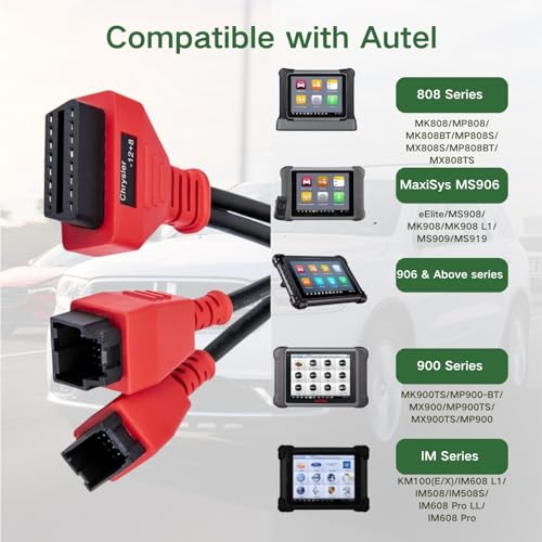 Image of for Autel Original OBD2 12+8 Adapter,Secutiry Gateway Bypass Cable 12 8 Connector for Chrysler SGW Equipped FCA SGW Car Vehicles Diagnostic Tool for Scanner MK808 MX808 MX900 MS906 MS908