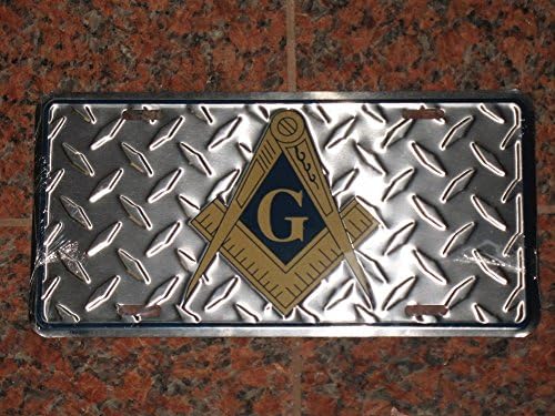 Mason Freemason Masonic Diamond Deck Style License Plate Auto Tag image 2