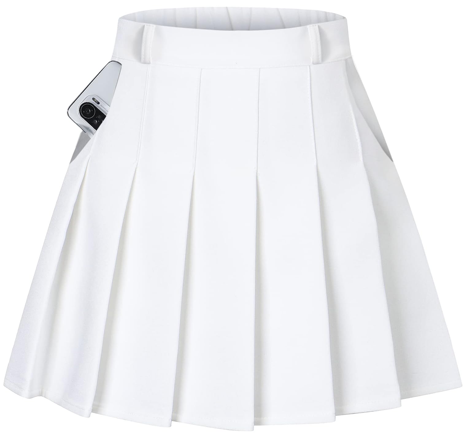 SANGTREE Falda plisada para niñas y mujeres, falda de uniforme con cintura elástica, 2 años - US 4XL