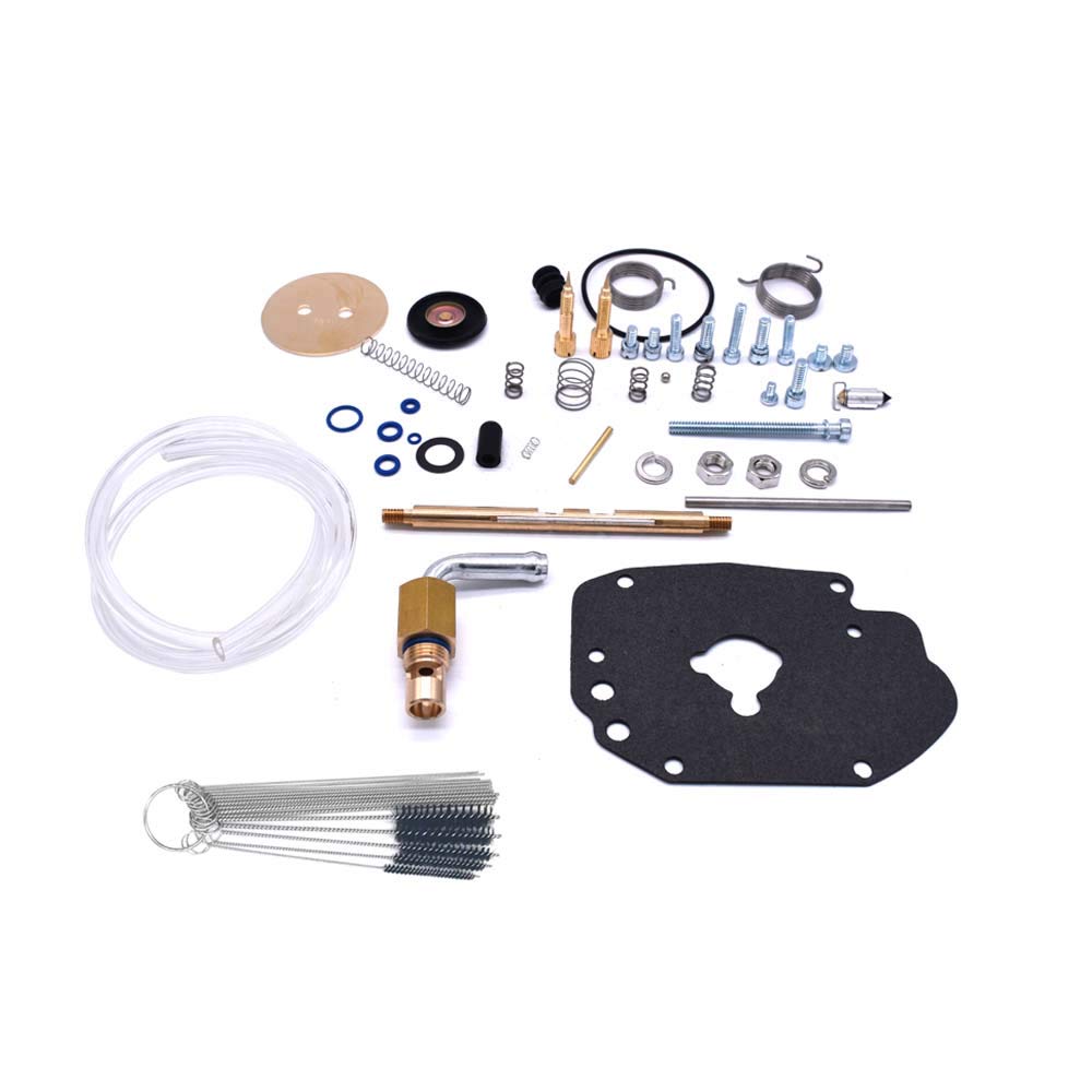Karbay Kit de reparación de carburador para S&S Master Kit de reconstrucción de carbohidratos Set Fit Super E carburador con tubo de nailon de carbohidruro cepillo de limpieza Set