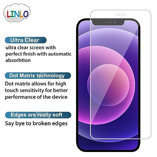 Image of Tempered Glass Screen Protector Compatible for Apple iPhone 12 Pro /Apple iPhone 12 with Full Screen Coverage; Except Edges and Easy Installation Kit(Transparent), Pack of 1