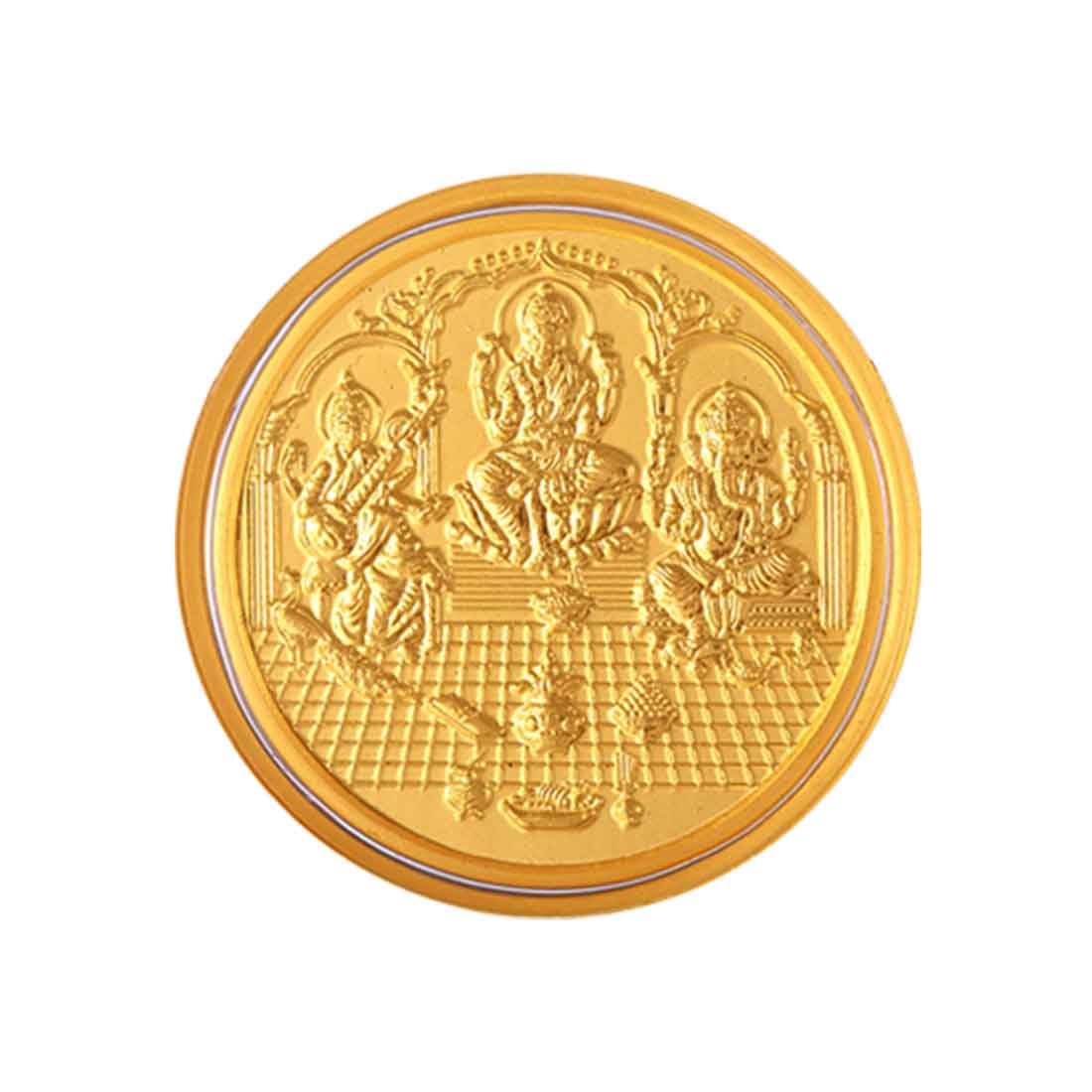 P.C Chandra Jewellers 24KT 999 Yellow Gold Laxmi Saraswati Ganesh-Inscribed Foil Coin - 0.2 Gram (B0CP7YVD3H) Amazon Price History, Amazon Price Tracker