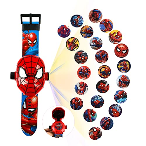 Reloj Digital electrónico con Dibujos Animados de 24 patrones de proyección, Reloj de Pulsera con...