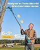 SEESII 6-en-1 Mini Tronçonneuse & Taille-haie, avec 2 * 4000mAh Batteries, Tronconneuse Electrique à Perche Télescopique, Portée Maximale Jusqu'à 4,57m, à 30 ML Bouteille d'huile
