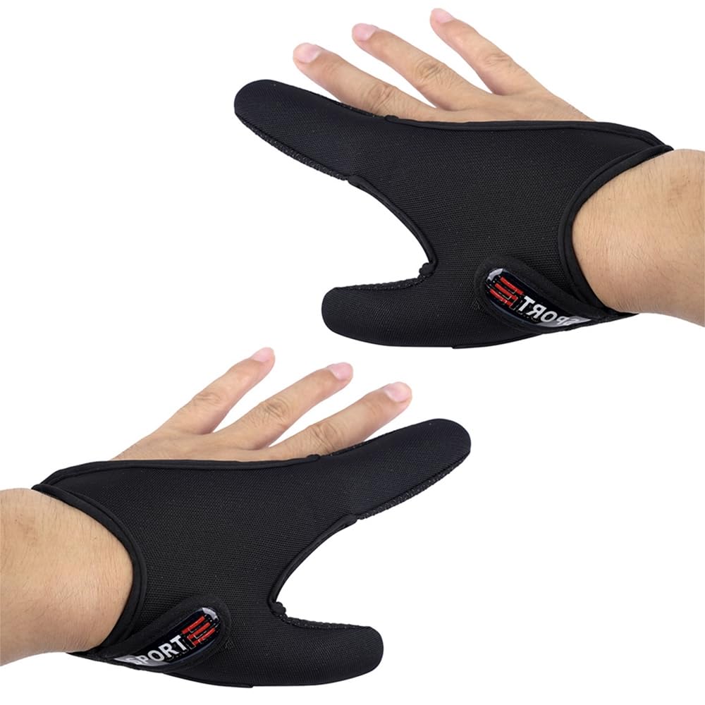 TopHomer 2 guantes de pesca antideslizantes de neopreno, unisex, protector de dedos profesional para deportes al aire libre, suministros de pesca, control de línea de fundición, izquierda y derecha