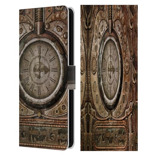 Coque portefeuille Galaxy S25 FE cuir anti-choc Horloge Steampunk Simone Gatterwe
