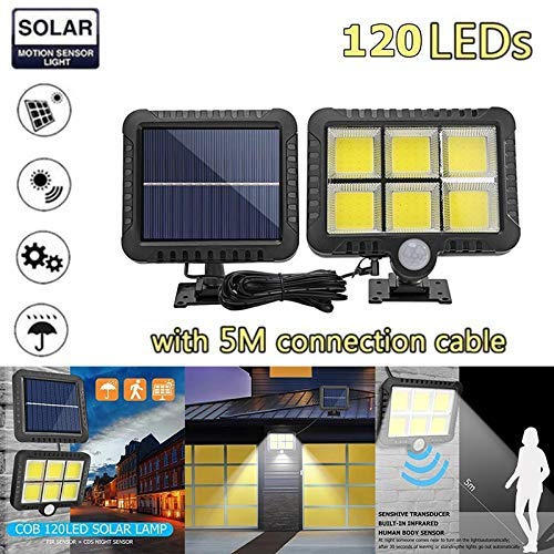 Lampy solarne Lampa słoneczna Czujnik ruchu Zasilana energią słoneczną lampa ogrodowa Wodoodporne oświetlenie zewnętrzne IP65 Dekoracyjna kinkiet Światło z czujnikiem podczerwieni