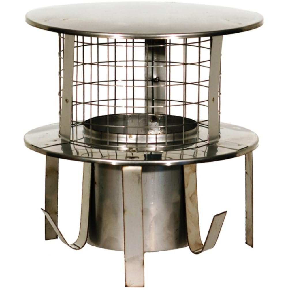 Sponsored Ad – StoveMaestro 5" Unpainted Silver Pot Hanging Cowl for Fixing Chimney Liner at top of Chimney
