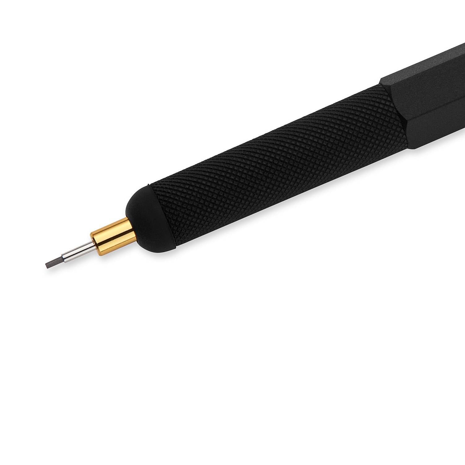 rOtring 800+ Druckbleistifte-Set, 0,5 mm und 0,7 mm Stylus Hybrid, Twist-to-Retract, schwarzer Metallschaft, inkl. HB Tikky Minen und Radiergummi B20, Präzisions-Zeichen- und Touchscreen-Werkzeug