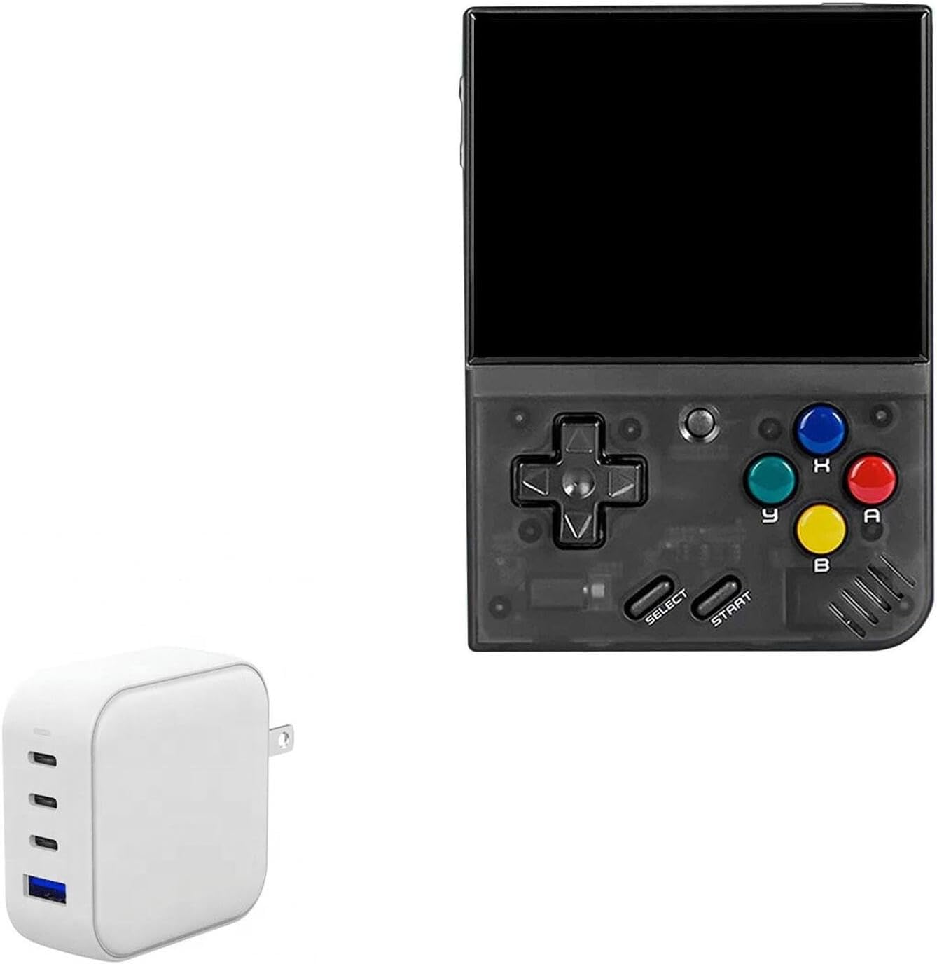 BoxWave Charger Compatible with Miyoo Mini Plus - PD miniCube (100W), 100W 3 PD Port Wall Charger International - Winter White