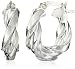 Sterling Silver Twist Hoop Earrings (0.6" Diameter)
