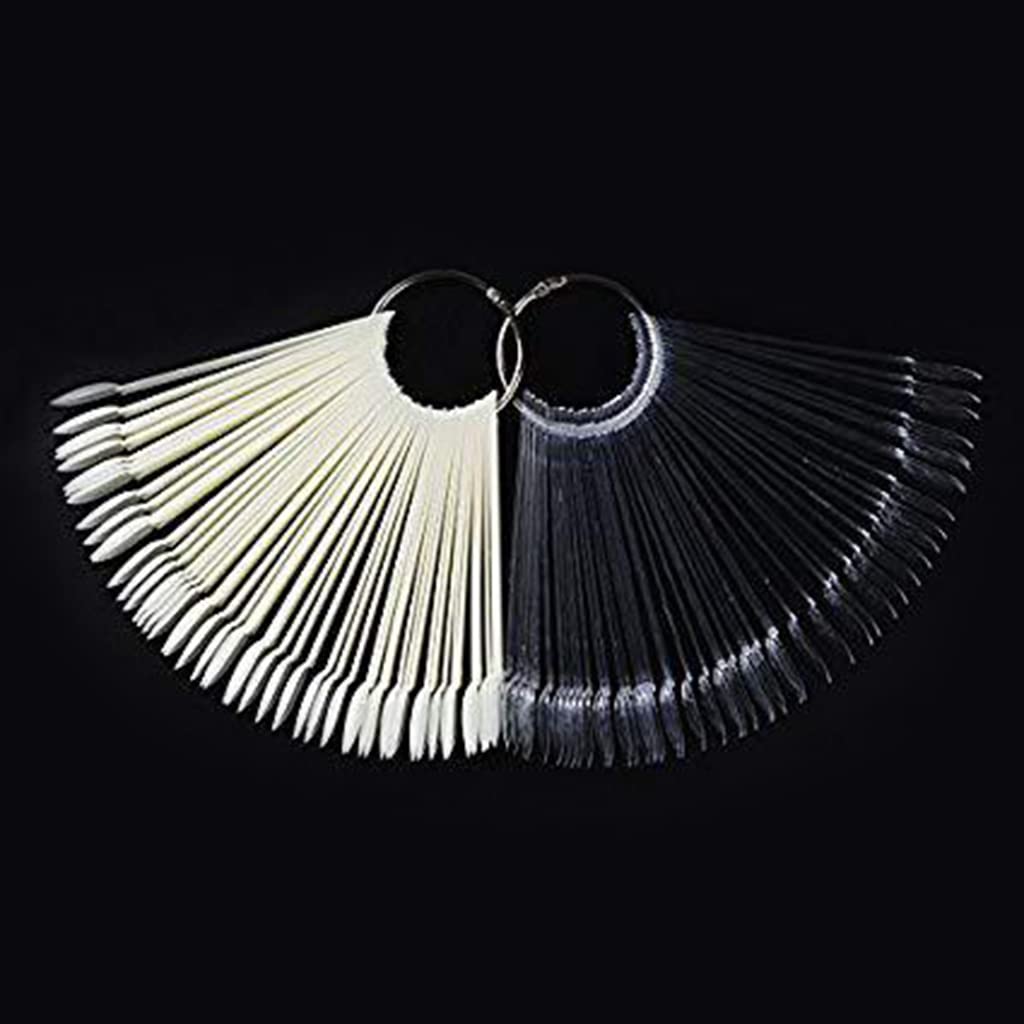 Fan-shaped Nail Art Tips Display Polish Board Display Practice Sticks Tool Set